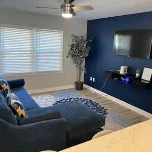 Fireplace and TV